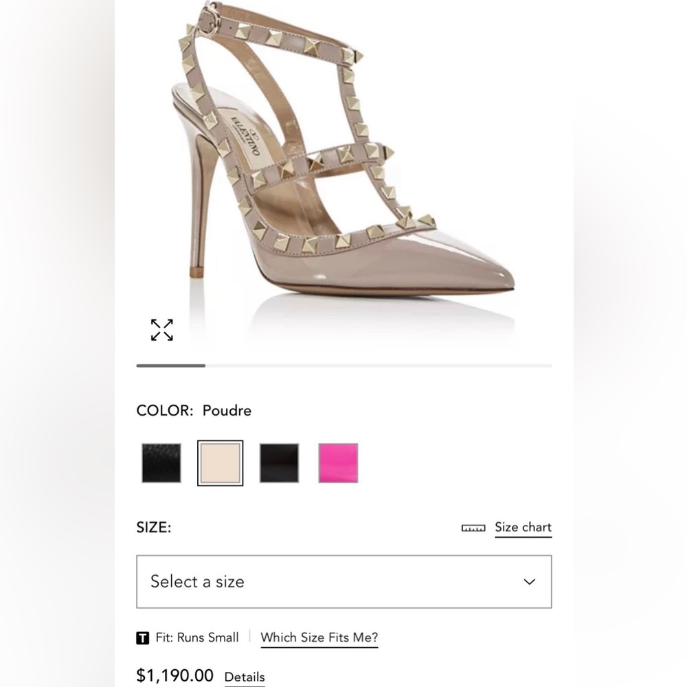 Valentino Poudre Rockstud Pumps